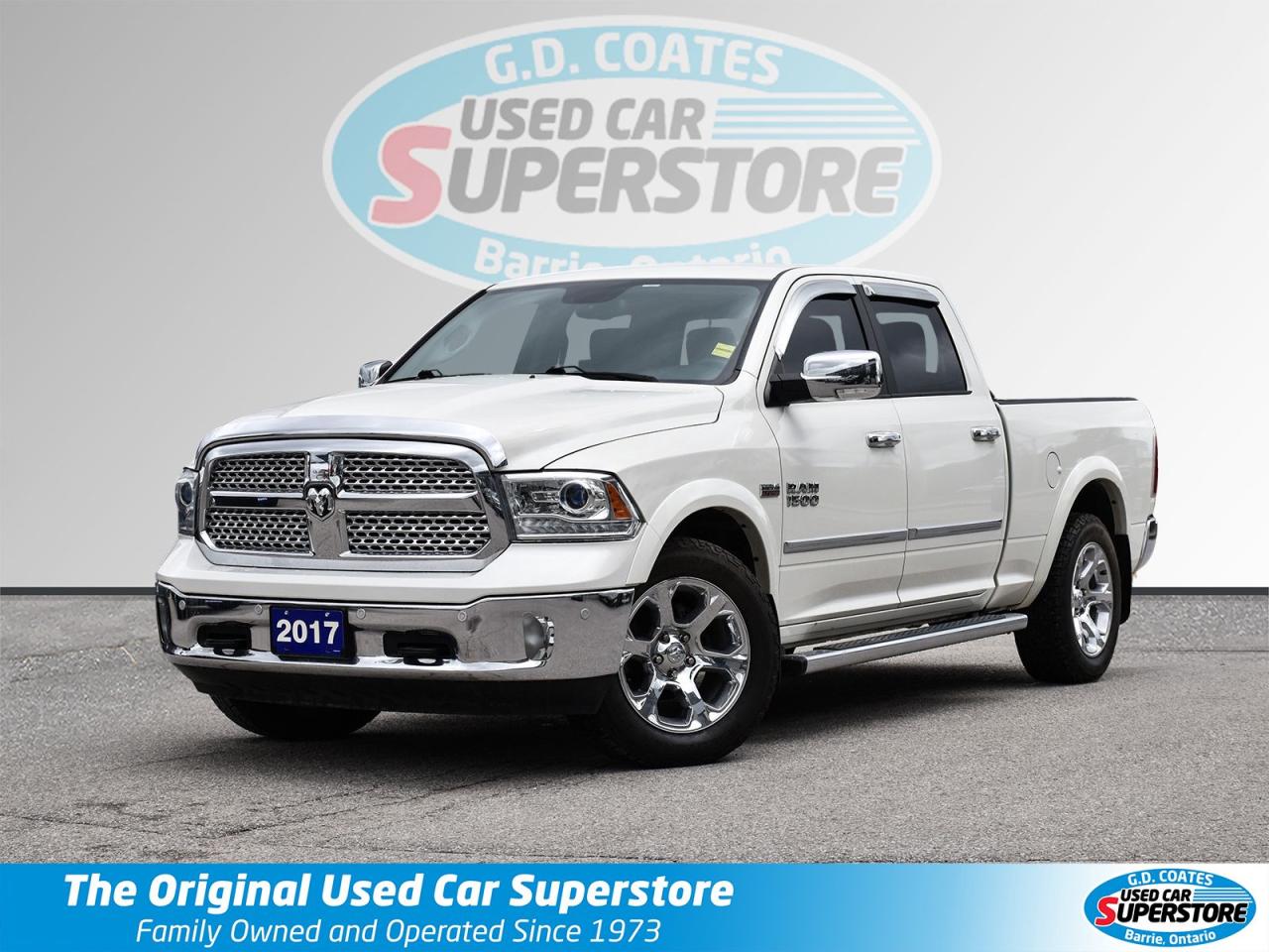 Used 2017 RAM 1500 Laramie Crew Cab 4x4 ~Nav ~Camera ~Leather ~20's for sale in Barrie, ON