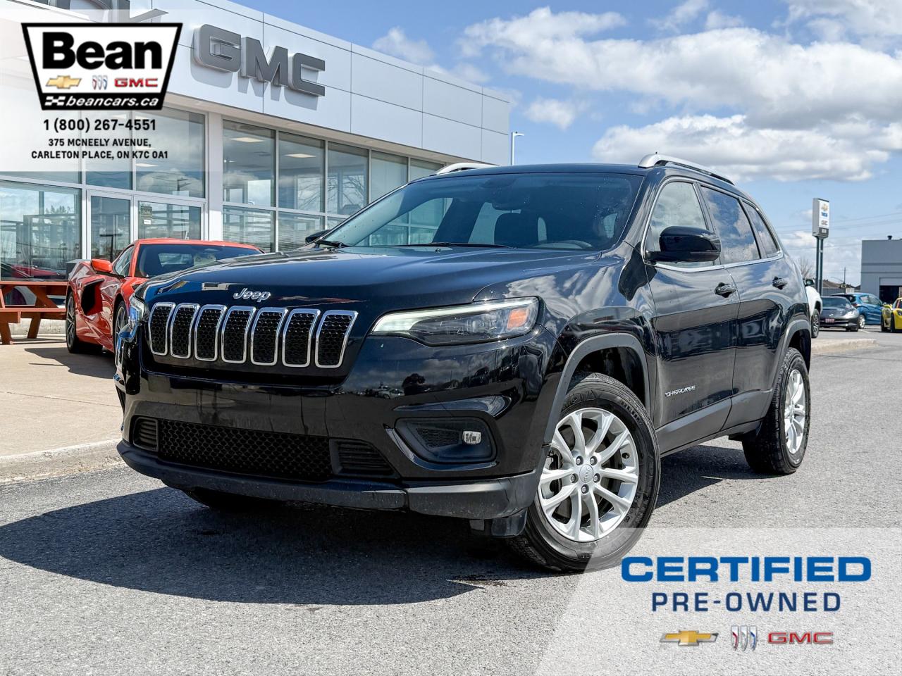 Used 2021 Jeep Cherokee North 3.2L V6, NORTH EDITION 4X4 WITH HEATED FRONT CLOTH SEATS, HEATED LEATHER WRAPPED STEERING WHEEL, REMOTE VEHICLE START, ALLOY WHEELS for sale in Carleton Place, ON
