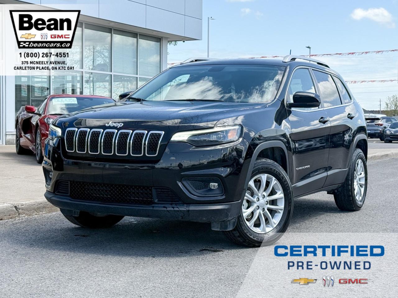 Used 2021 Jeep Cherokee North 3.2L V6, NORTH EDITION 4X4 WITH HEATED FRONT CLOTH SEATS, HEATED LEATHER WRAPPED STEERING WHEEL, REMOTE VEHICLE START, ALLOY WHEELS for sale in Carleton Place, ON