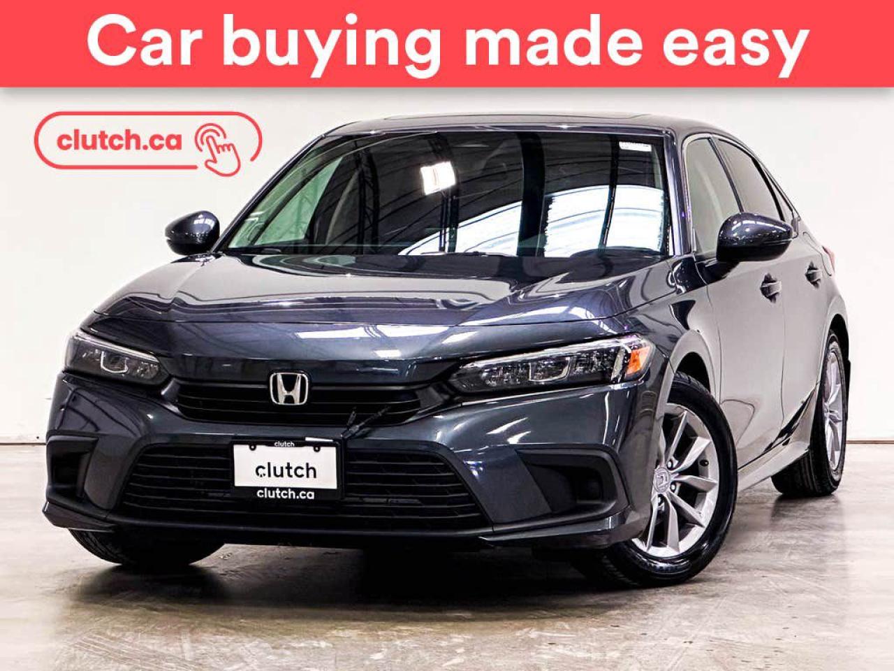 NO ACCIDENTS / CLEAN CARFAX / 1 OWNER / Brake Assist, Front Heated Seats, Climate Control and more!<br> <br>Clutch is the largest online used car retailer in Canada, delivering a seamless, hassle-free car-buying experience to drivers everywhere. Shop hundreds of used cars online, get the right one delivered to your door, and enjoy peace of mind with our optional 10-Day Money-Back Guarantee. How sweet is that? To learn more, visit clutch.ca.<br> <br>The top features for this 2023 Honda Civic include:<br> <br>Auto Stop/Start<br>Brake Assist<br>Front Heated Seats<br>Climate Control<br>Dual Zone Front Climate Control<br>Bluetooth Music<br>Touchscreen Display<br>Cruise Control<br>Adaptive Cruise Control<br>12V Outlet<br>Apple CarPlay<br>Android Auto<br>USB Input<br>Push Button Start<br>Remote Start<br>Lane Departure Warning<br>Blindspot Sensors<br>Heated Steering Wheel<br>Sunroof<br>Rear View Camera<br> <br>Seamless home delivery - Delivery to your door in a matter of days. Available on select packages.<br> <br>Try it out for 10 days - If you do not like it, we will take it back. Available on select packages. <br> <br>Quality assured - All cars go through our rigorous 210-point inspection and reconditioning process.<br> <br>Peace of mind - Optional 3-month Standard Warranty, with additional warranty options available.<br> <br>Haggle-free - No haggling or hard sells.<br> <br>100% Transparency - Full inspection reports on every car, including high-res photography and a free Carfax report.<br> <br>Listed price is for cash purchase only and does not include taxes, Shipping Fees (if applicable), Delivery Fees (if applicable), government licensing fees. 10-day Money Back Guarantee, 3-month Standard Warranty, and home delivery are available with select packages.<br> <br>Previous Provincial Registrations:<br>Manitoba<br> <br>Stock # 50410