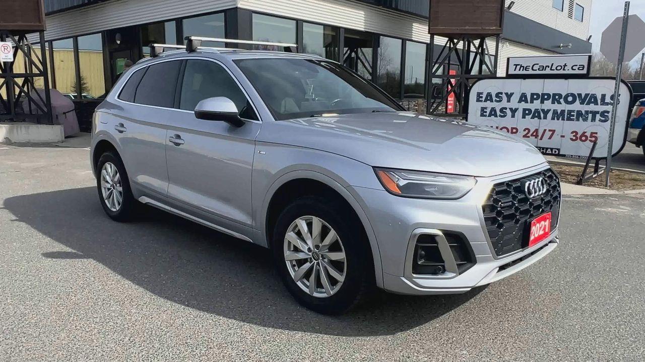 2021 Audi Q5 45 Progressiv HEATED LEATHER SEATS/STEERING WHEEL, MOONROOF, NAV, BACK UP CAM, CRUISE CONTROL!! Photo4