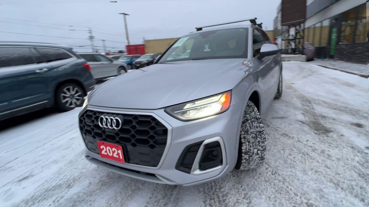 2021 Audi Q5 45 Progressiv HEATED LEATHER SEATS/STEERING WHEEL, MOONROOF, NAV, BACK UP CAM, CRUISE CONTROL!! Photo2
