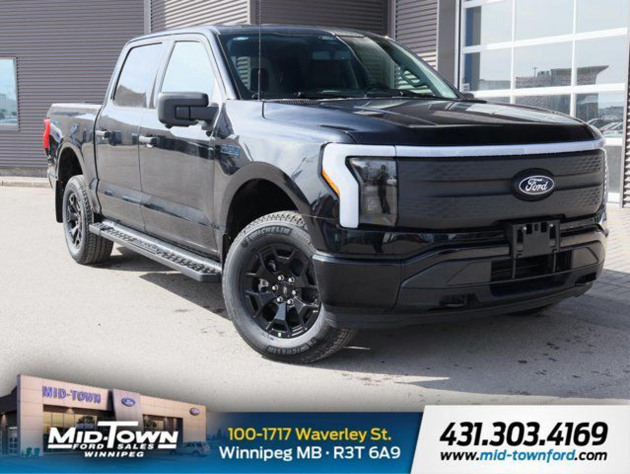 *2025 Ford F-150 Lightning XLT -- All-Electric Power, Built Ford Tough*<br /><br />Electrify your drive with the *2025 Ford F-150 Lightning XLT*, combining legendary F-Series capability with cutting-edge all-electric performance. Equipped with the *98 kWh Standard Battery* and *single-speed transmission*, it delivers smooth, instant torque and an efficient all-electric drive. Rated at *3.1 Le/100km city, 3.9 highway, and 3.4 combined* (or *30.6 kWh/100km*), this full-size truck is built for work and everyday practicality---without the gas.<br /><br />Finished in sleek *Agate Black Metallic*, the Lightning XLT rides on *275/65R18 BSW all-terrain tires*, ready for a variety of road and weather conditions. Inside, the *Dark Slate cloth interior* offers a clean, functional cabin packed with comfort and smart tech.<br /><br />Stay powered on the job or off-grid with *Pro Power Onboard (9.6kW)*---perfect for tools, camping, or emergencies. *Lane Keep Assist* and *Trailer Sway Control* ensure a confident, stable drive whether youre towing or cruising.<br /><br />With zero emissions, advanced technology, and true truck capability, the *2025 F-150 Lightning XLT* is the future of Built Ford Tough---ready to power your lifestyle.