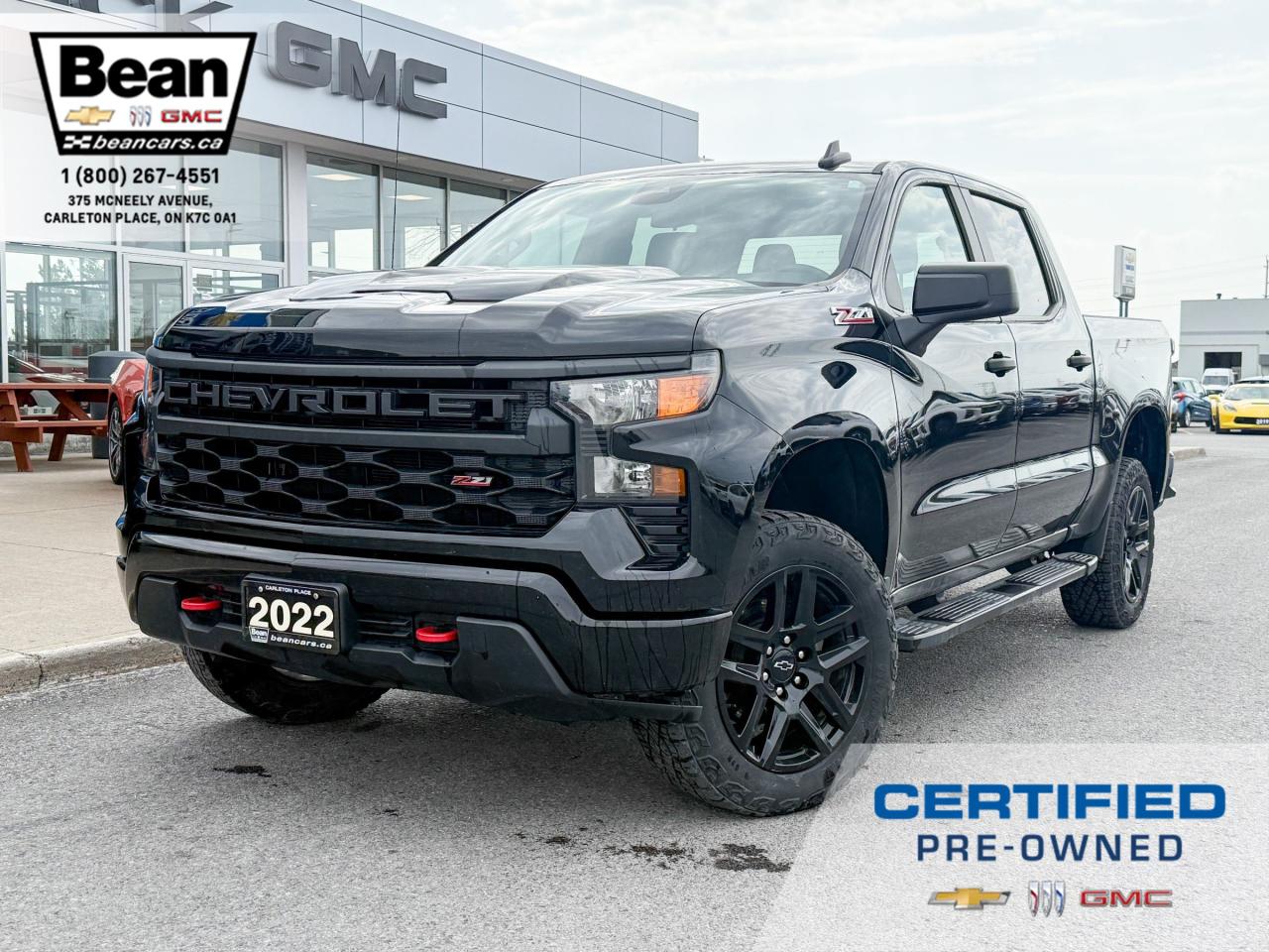 Used 2022 Chevrolet Silverado 1500 Custom Trail Boss 5.3L V8 WITH REMOTE START/ENTRY, POWER DRIVERS SEAT, CRUISE CONTROL, Z71 OFF-ROAD PACKAGE, APPLE CARPLAY AND ANDROID AUTO for sale in Carleton Place, ON