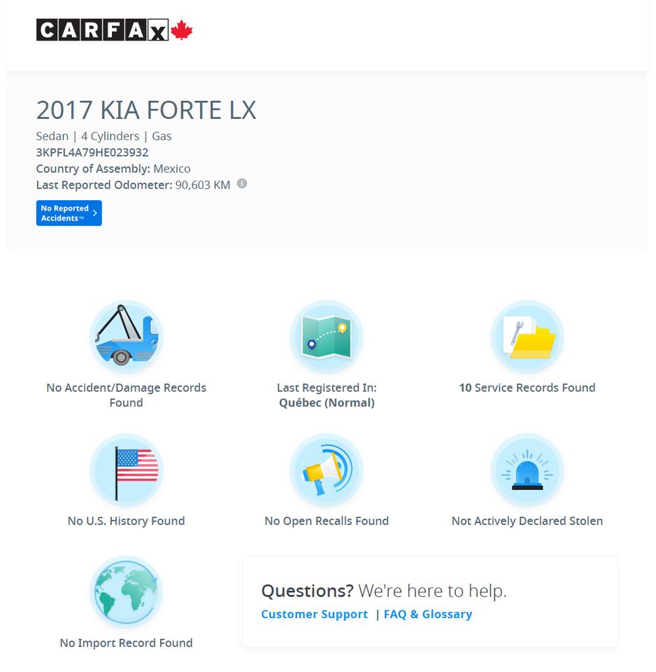 2017 Kia Forte LX+New Tires+Camera+ApplePlay+CLEAN CARFAX Photo3