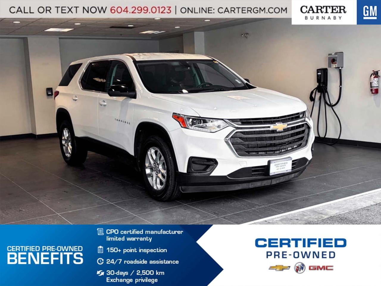 Used 2021 Chevrolet Traverse Traverse LS AWD | 8-passenger seating for sale in Burnaby, BC