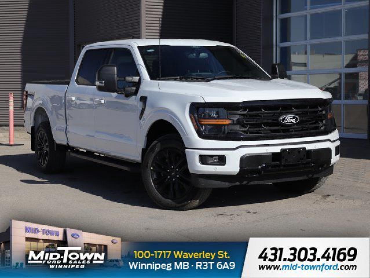 *2025 Ford F-150 XLT -- Proven Power, Smart Towing, and Everyday Comfort*<br /><br />Built to perform on and off the job, the *2025 Ford F-150 XLT* is powered by the dependable *3.5L V6 EcoBoost engine*, delivering strong torque and towing capability while maintaining fuel efficiency at *14.5 L/100km city, 9.8 highway, and 12.4 combined*. Whether youre towing, commuting, or heading out for the weekend, this truck is ready for it all.<br /><br />Finished in classic *Oxford White* with a refined *black leather interior*, the F-150 XLT combines work-ready durability with modern comfort. A *360-degree camera system* gives you complete visibility around the vehicle---perfect for trailering and maneuvering in tight spaces---while *AdvanceTrac stability control* helps keep you secure in challenging conditions.<br /><br />Equipped with the *Tow/Haul Package* and *extended tow mirrors*, this F-150 is made for serious hauling, offering enhanced stability, control, and visibility when pulling heavy loads.<br /><br />The *2025 F-150 XLT* blends rugged performance with advanced features, making it a smart, capable choice for drivers who demand strength and sophistication in a full-size pickup.