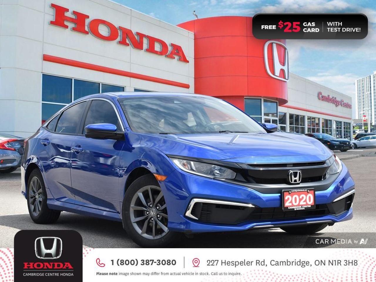 Used 2020 Honda Civic EX HONDA SENSING TECHNOLOGIES | REARVIEW CAMERA | APPLE CARPLAY™/ANDROID AUTO™ for sale in Cambridge, ON