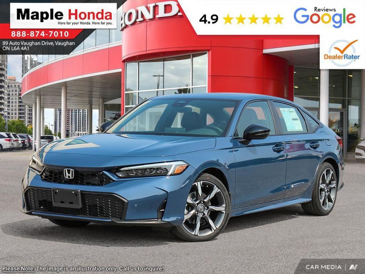New 2025 Honda Civic Hybrid 4DR ECVT SPORT TOURI for sale in Vaughan, ON