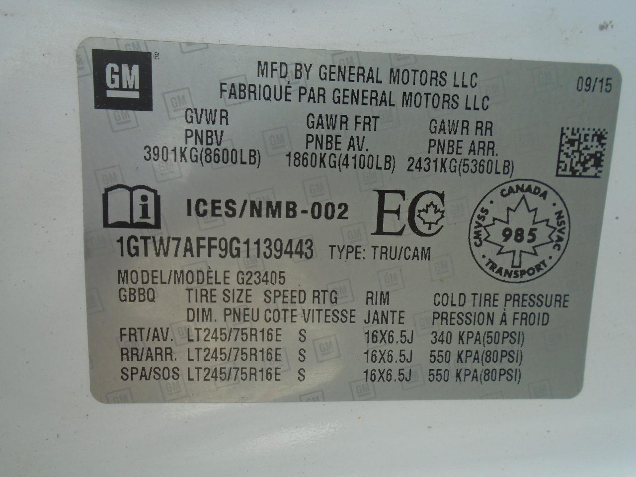 2016 GMC Savana 2500 RWD 2500 135 - Photo #14