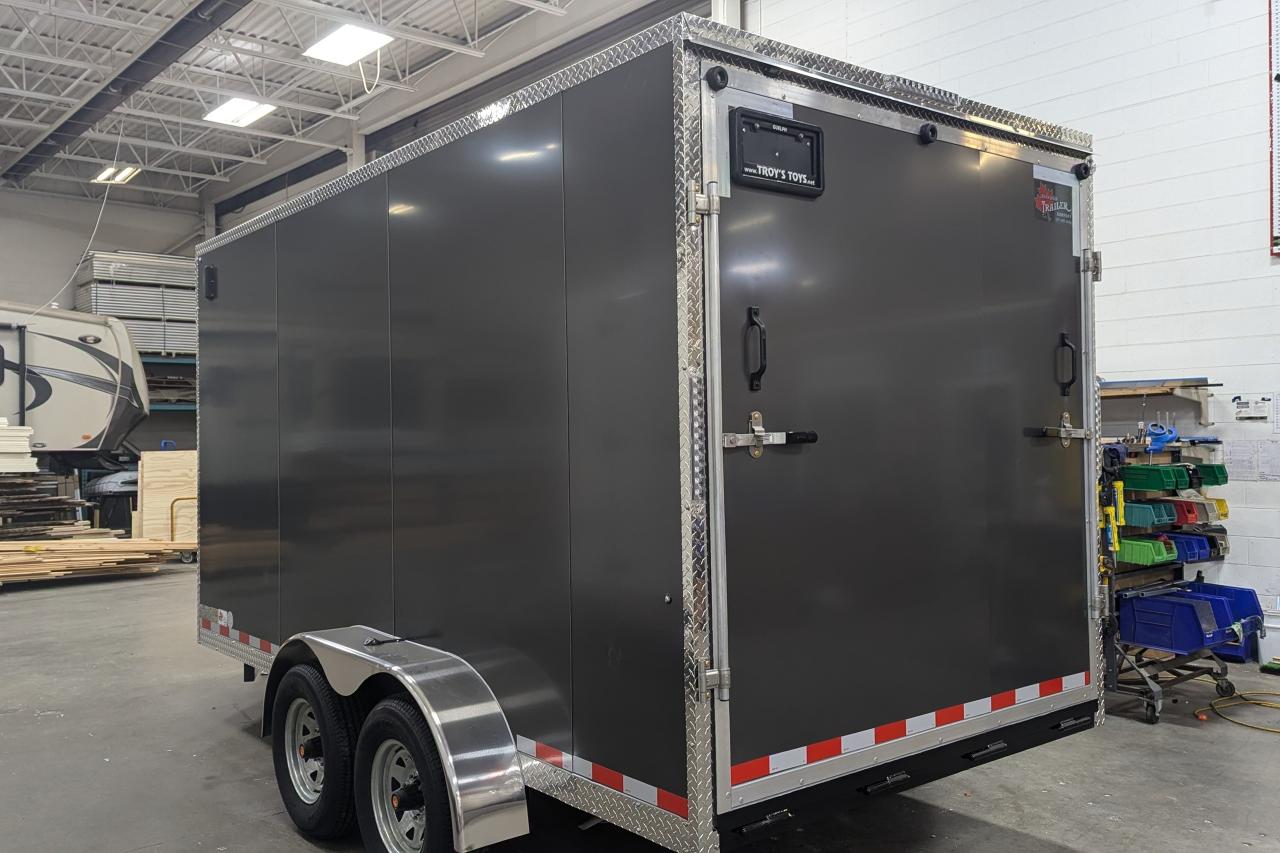 2024 Canadian Trailer Company 7x14 V Nose Cargo Trailer Steel tandem axle Photo3