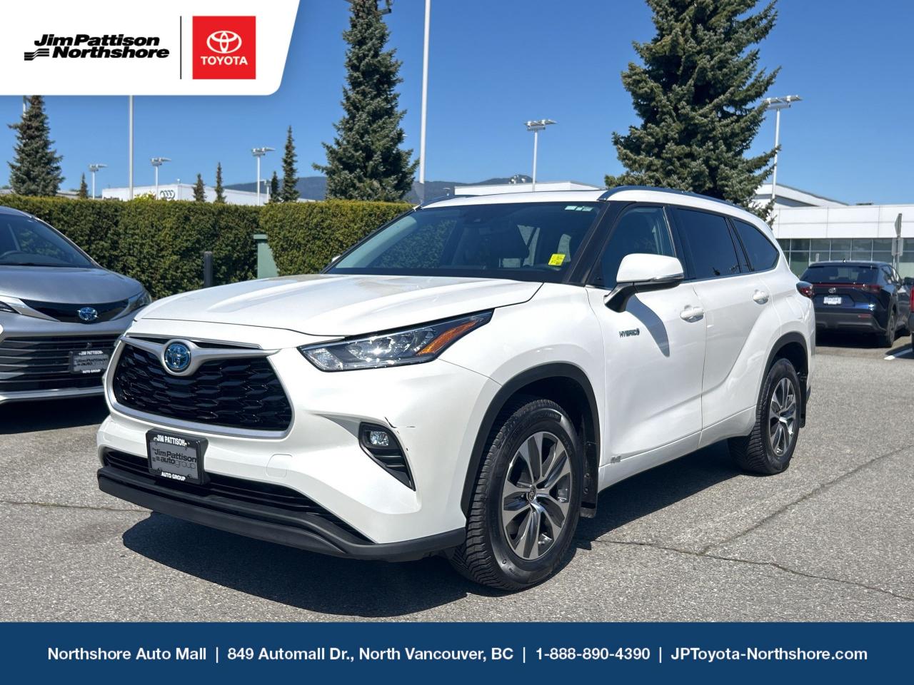Used 2021 Toyota Highlander HYBRID XLE, Certified for sale in North Vancouver, BC