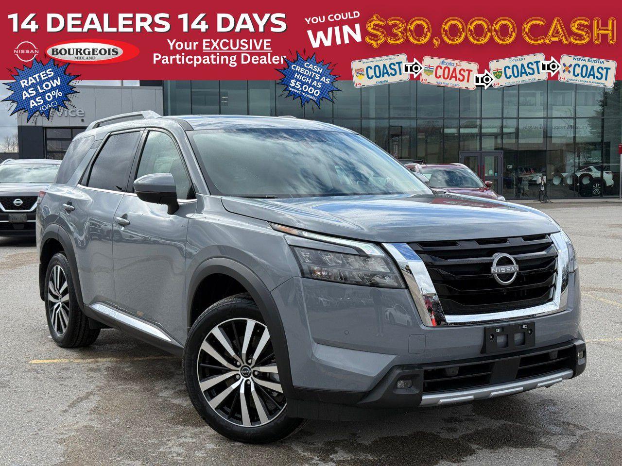 New 2025 Nissan Pathfinder Platinum 4WD for sale in Midland, ON