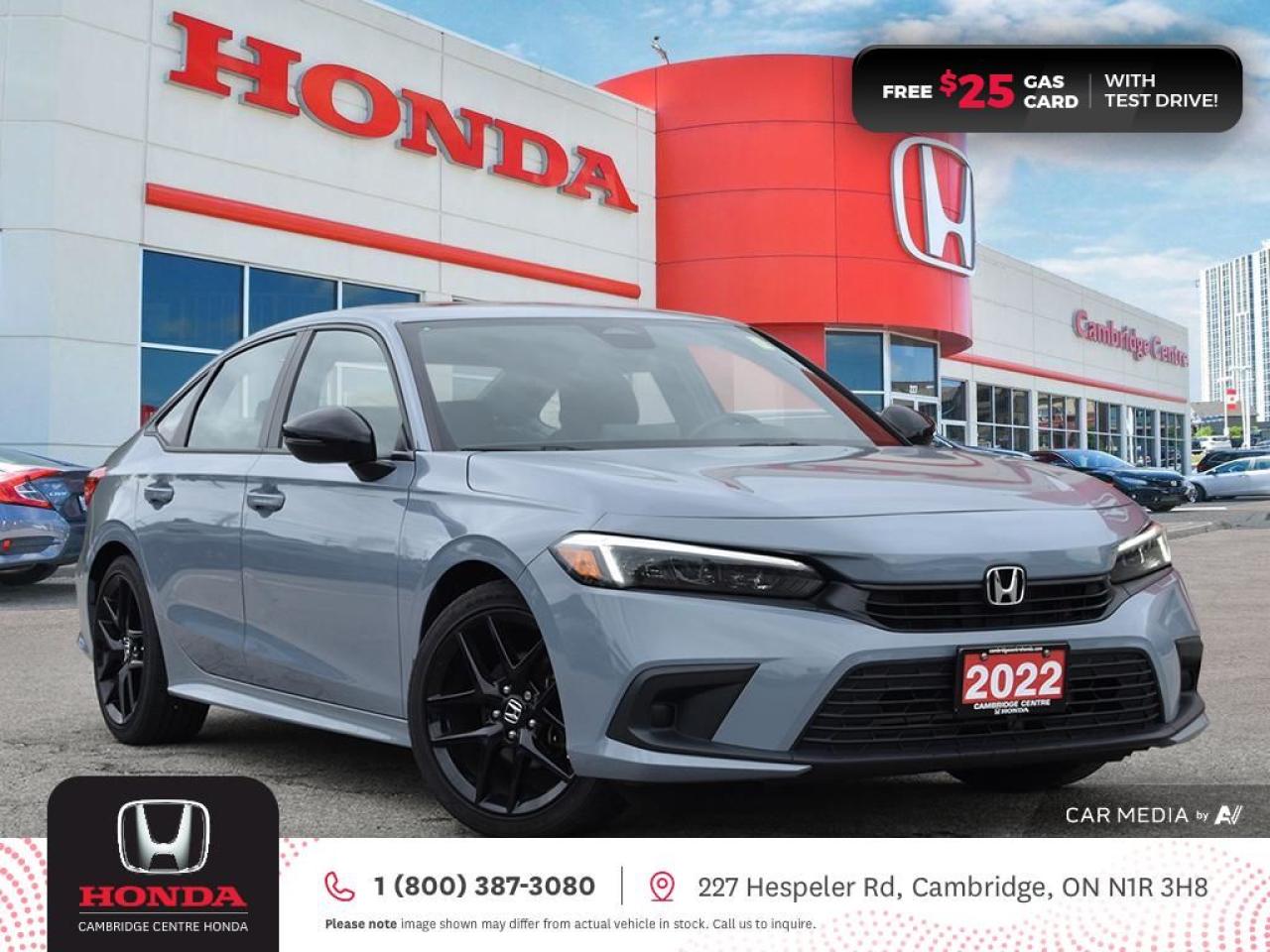 Used 2022 Honda Civic Sport APPLE CARPLAY™/ANDROID AUTO™ | POWER SUNROOF | REARVIEW CAMERA for sale in Cambridge, ON