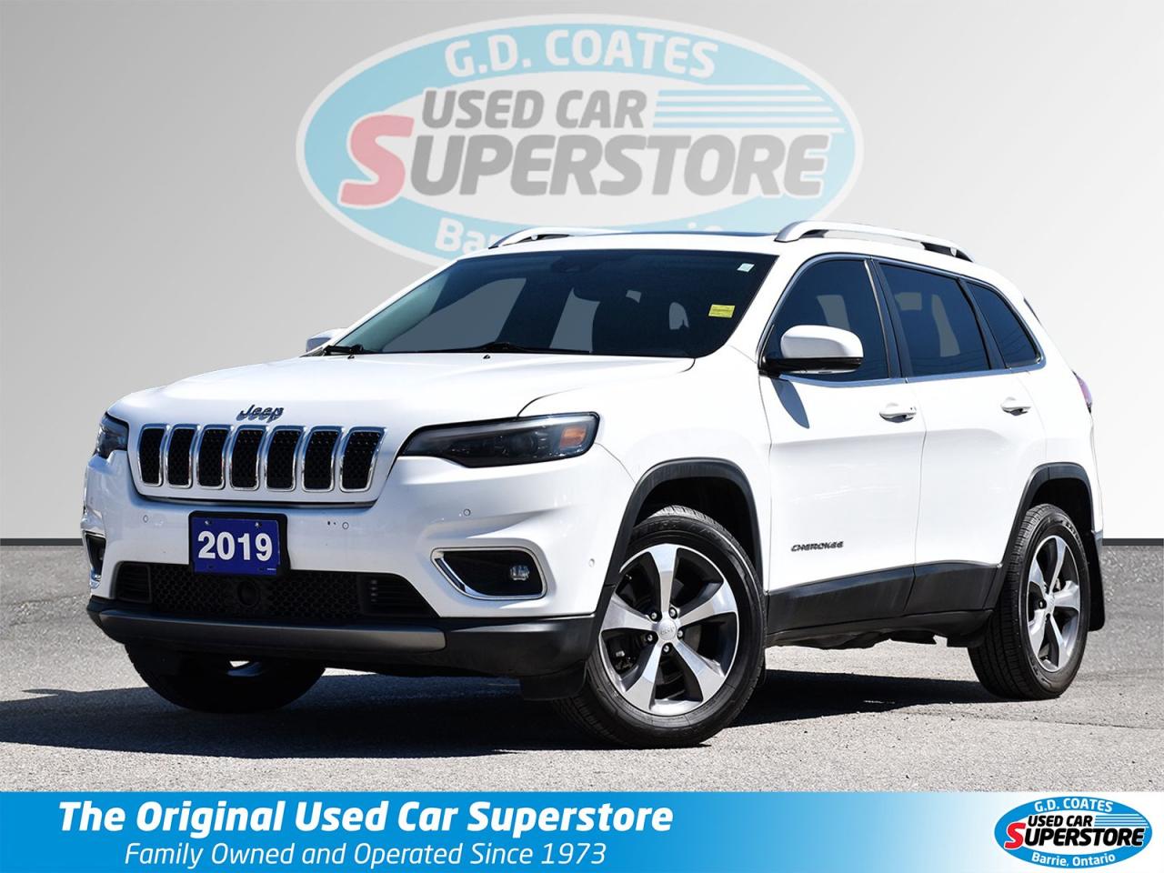Used 2019 Jeep Cherokee Limited 4x4 ~Nav ~Camera ~Leather ~Panoramic Roof for sale in Barrie, ON