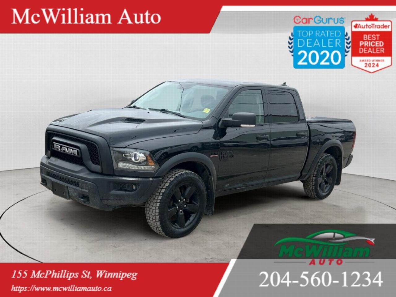 Used 2019 RAM 1500 Classic Warlock | HTD LTHR SEATS & WHEEL|RMT START|12,750LBS TOW CAPACITY| for sale in Winnipeg, MB