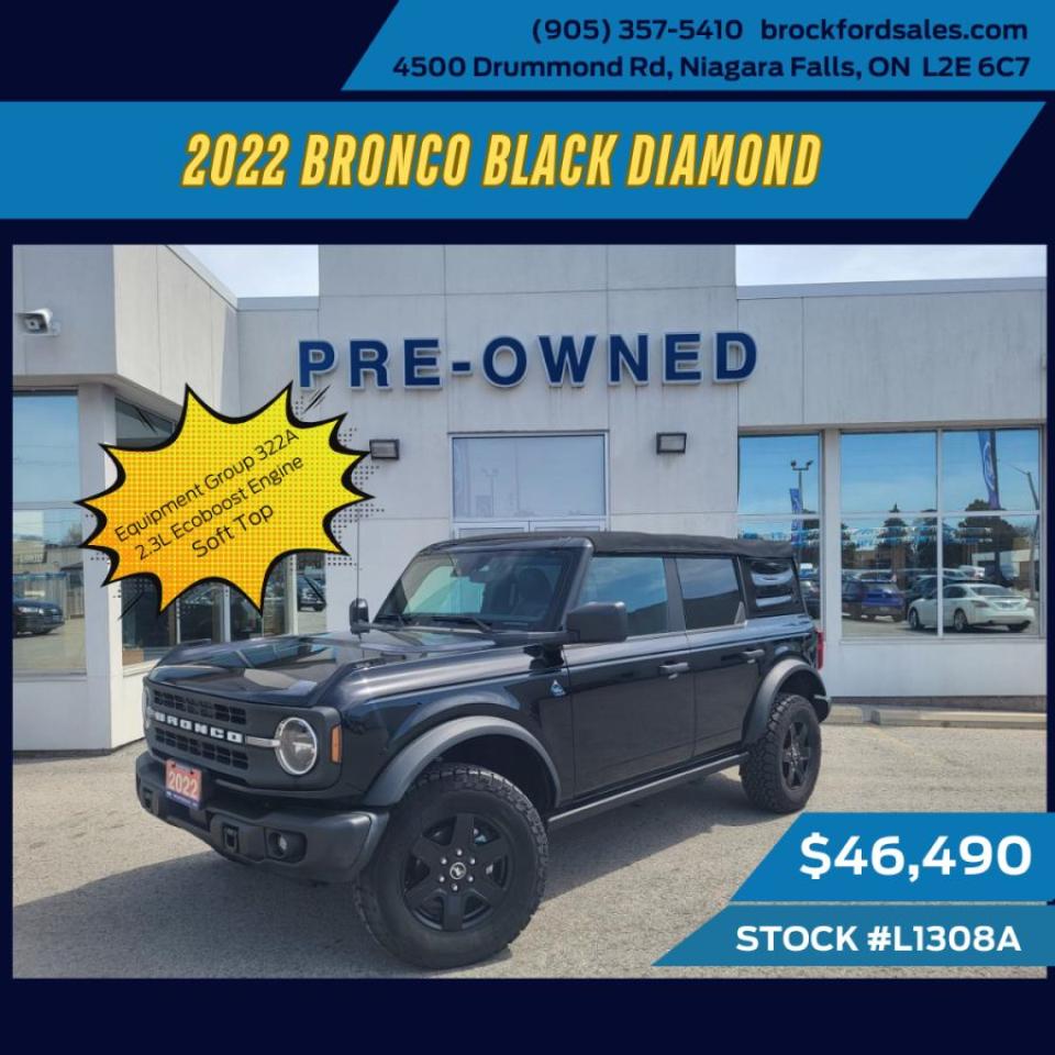 Used 2022 Ford Bronco Black Diamond for sale in Niagara Falls, ON