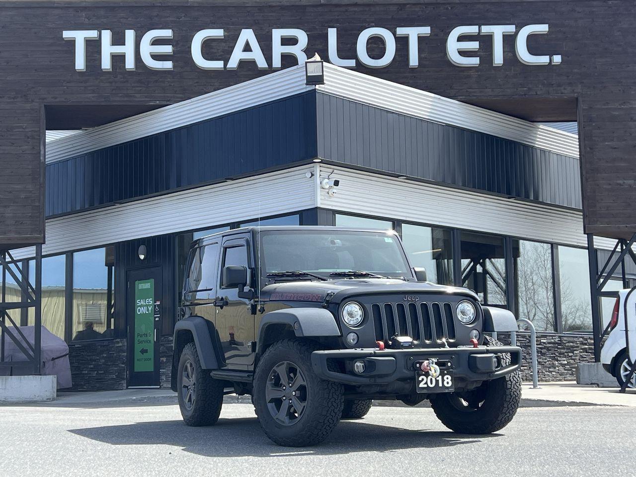Used 2018 Jeep Wrangler JK Rubicon SOFT TOP INCLUDED! HEATED LEATHER SEATS, NAV, BACK UP CAM, MANUAL SEATS, WINCH!! for sale in Sudbury, ON