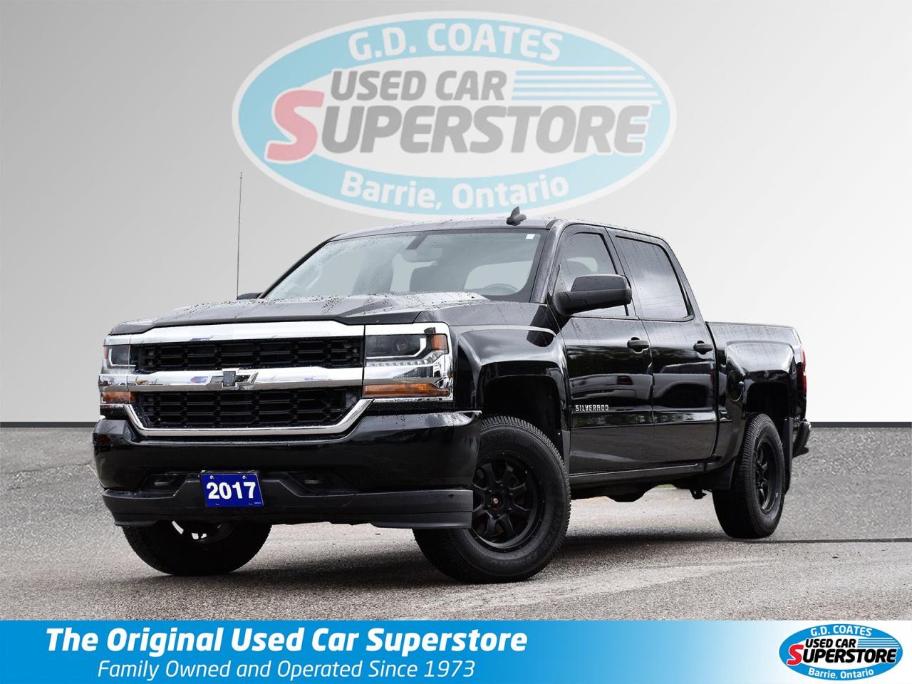 Used 2017 Chevrolet Silverado 1500 WT Crew Cab 4x4 ~Camera ~Bluetooth ~Alloys ~A/C for sale in Barrie, ON