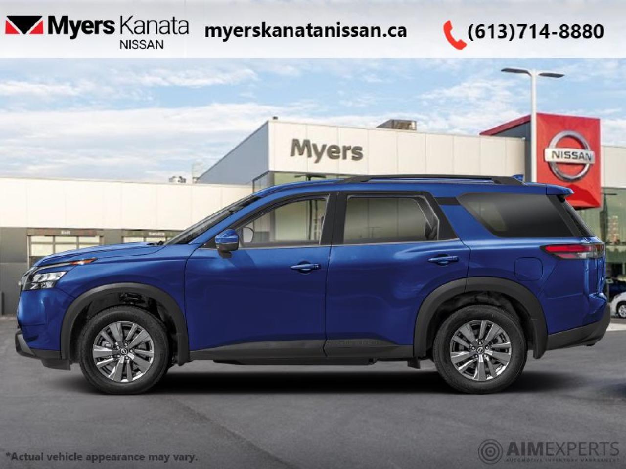 <b>Low Mileage, Sunroof,  Navigation,  Heated Seats,  Apple CarPlay,  Android Auto!</b><br> <br>    Designed for versatility, this 2024 Pathfinder has all the adventure ready tech your active family needs. This  2024 Nissan Pathfinder is fresh on our lot in Kanata. This low mileage  SUV has just 17,712 kms. Its  blue in colour  and is completely accident free based on the <a href=https://vhr.carfax.ca/?id=dSMMXl8jfx125teq+e9B3lzB8hrx5FrI target=_blank>CARFAX Report</a> . It has an automatic transmission and is powered by a  284HP 3.5L V6 Cylinder Engine. <br> <br> Our Pathfinders trim level is SV. This Pathfinder SV comes with even more convenience and capability with added navigation with voice activation, a proximity key with proximity cargo access, power liftgate, smart device remote start, a dual row sunroof, Class III towing equipment with hitch and sway control, fog lamps, front and rear parking sensors, and a 360-degree camera. This family SUV is ready for the city or the trail with modern features such as NissanConnect with touchscreen and voice command, Apple CarPlay and Android Auto, paddle shifters, automatic locking hubs, alloy wheels, and automatic LED headlamps. Keep your family safe and comfortable with heated seats, a heated leather steering wheel, remote keyless entry and push button start, collision mitigation, lane keep assist, and blind spot intervention. This vehicle has been upgraded with the following features: Sunroof,  Navigation,  Heated Seats,  Apple Carplay,  Android Auto,  Power Liftgate,  Blind Spot Detection. <br> <br/><br>*LIFETIME ENGINE TRANSMISSION WARRANTY NOT AVAILABLE ON VEHICLES WITH KMS EXCEEDING 140,000KM, VEHICLES 8 YEARS & OLDER, OR HIGHLINE BRAND VEHICLE(eg. BMW, INFINITI. CADILLAC, LEXUS...)<br> Come by and check out our fleet of 70+ used cars and trucks and 100+ new cars and trucks for sale in Kanata.  o~o