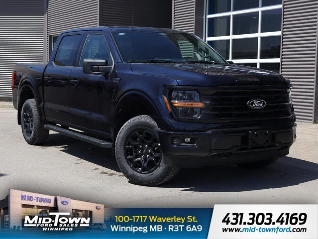 2.7L EcoBoost Power | Antimatter Blue Paint | Black Appearance Package | 12 Productivity Screen | FordPass Connectivity | Black Sport Cloth Seats<br /><br />The 2025 Ford F-150 XLT combines advanced technology, bold styling, and everyday capability. Under the hood, the 2.7L EcoBoost engine paired with a 10-speed automatic transmission offers a great balance of power and efficiency---perfect for work, commuting, or weekend towing. Its deep Antimatter Blue finish and Black Appearance Package give this truck a strong, modern look.<br /><br />Inside, the cabin features durable black sport cloth seats and a high-resolution 12 productivity screen that keeps key information right in front of you. With FordPass connectivity, you can control vehicle features and stay connected remotely, adding convenience to your daily routine.<br /><br />Safety is built-in with front seat-mounted airbags and smart engineering, giving you peace of mind wherever the road takes you. The 2025 F-150 XLT is a versatile, tech-savvy truck thats ready for whatever comes next.