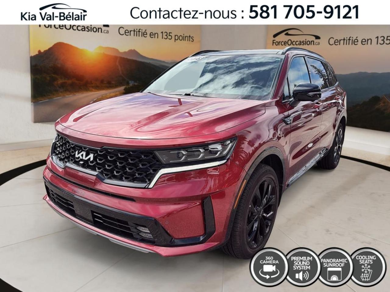 Used 2023 Kia Sorento SX TURBO * AWD * 281HP * CUIR * TOIT * CAMÉRA 360° for sale in Québec, QC