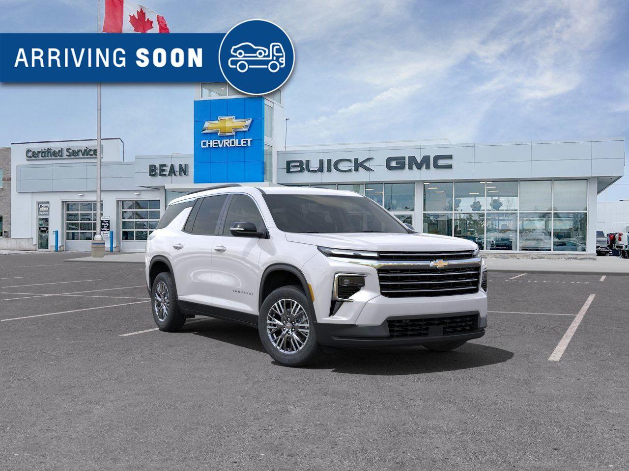 New 2025 Chevrolet Traverse LT 2.5L 4 CYL WITH REMOTE START/ENTRY, SUNROOF, HEATED SEATS, HEATED STEERING WHEEL, POWER LIFTGATE, HD SURROUND VISION, APPLE CARPLAY AND ANDROID AUTO for sale in Carleton Place, ON