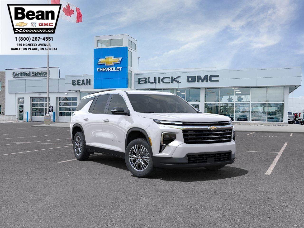 New 2025 Chevrolet Traverse LT 2.5L 4 CYL WITH REMOTE START/ENTRY, SUNROOF, HEATED SEATS, HEATED STEERING WHEEL, POWER LIFTGATE, HD SURROUND VISION, APPLE CARPLAY AND ANDROID AUTO for sale in Carleton Place, ON