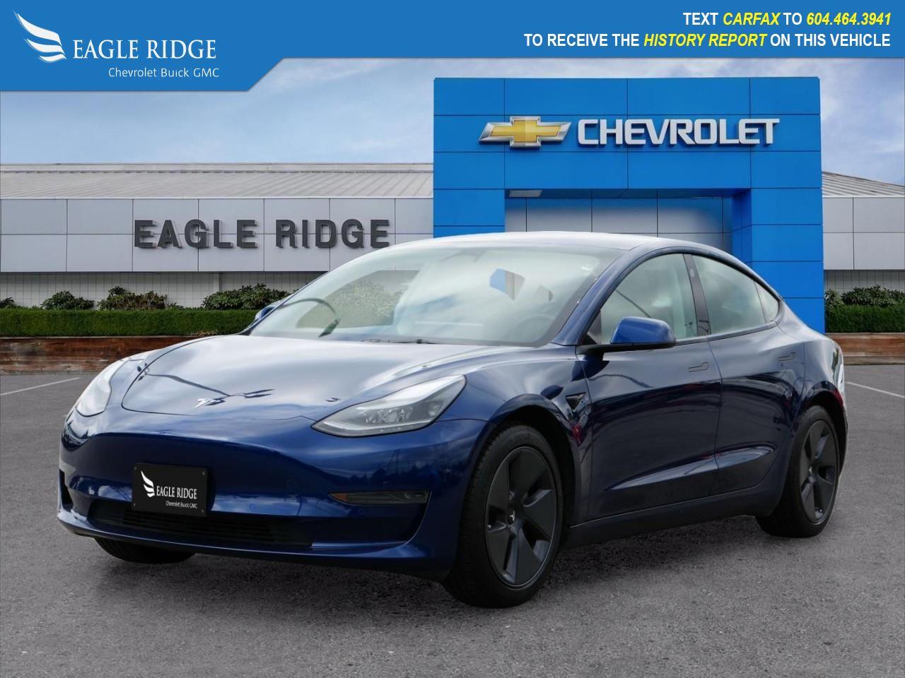 Used 2022 Tesla Model 3 Standard Range Power driver seat, Power passenger seat, Power steering, Power windows, Rear reading lights, Steering wheel memory, Steering wheel mounted A/C controls, Steering wheel mounted audio controls, Telescop for sale in Coquitlam, BC
