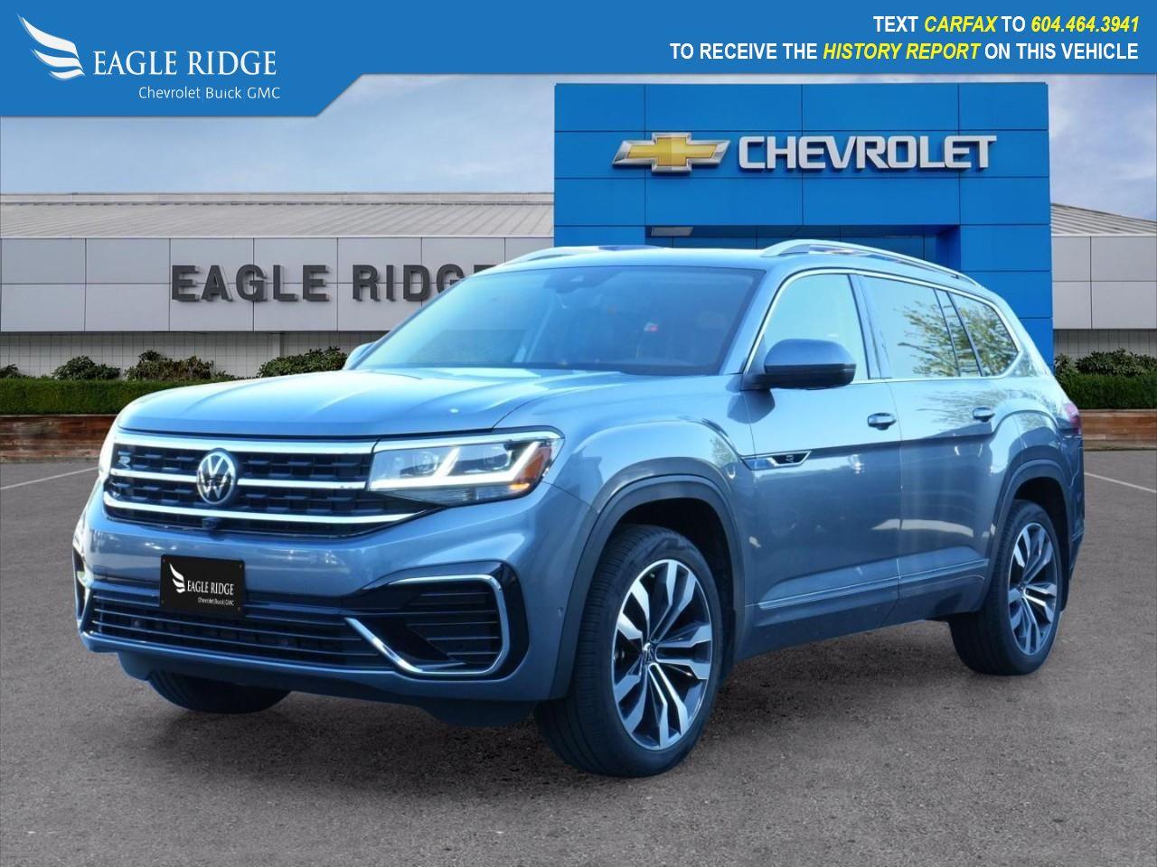 Used 2021 Volkswagen Atlas 3.6 FSI Execline Power passenger seat, Power steering, Power windows, Rear reading lights, Rear window defroster, Remote keyless entry, Speed-sensing steering, Steering wheel mounted audio controlsPower passenger seat for sale in Coquitlam, BC