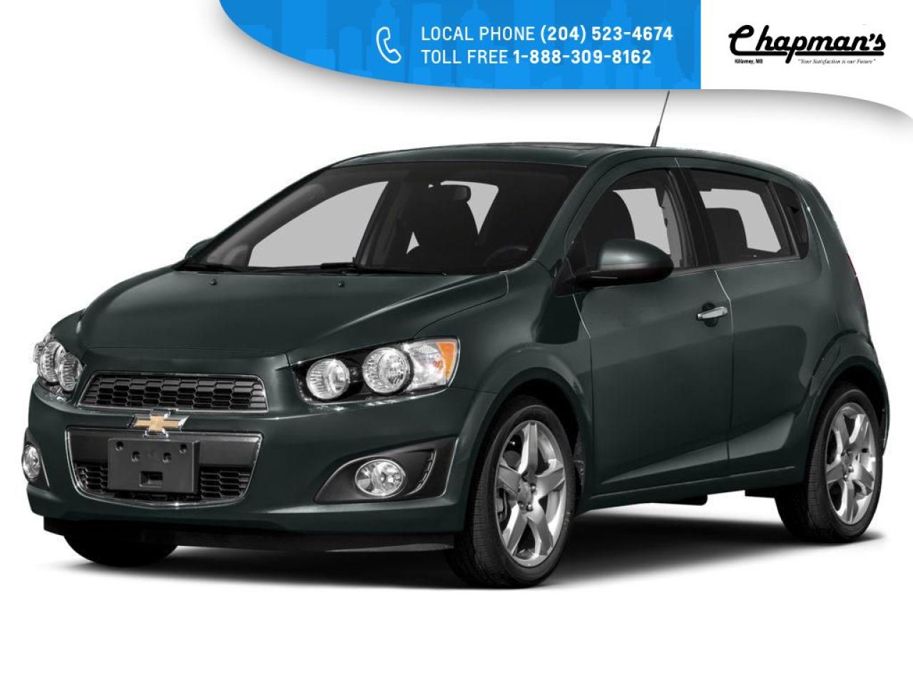 Used 2016 Chevrolet Sonic LT Auto Rear Vision Camera, Heated Front Seats, Remote Start for sale in Killarney, MB