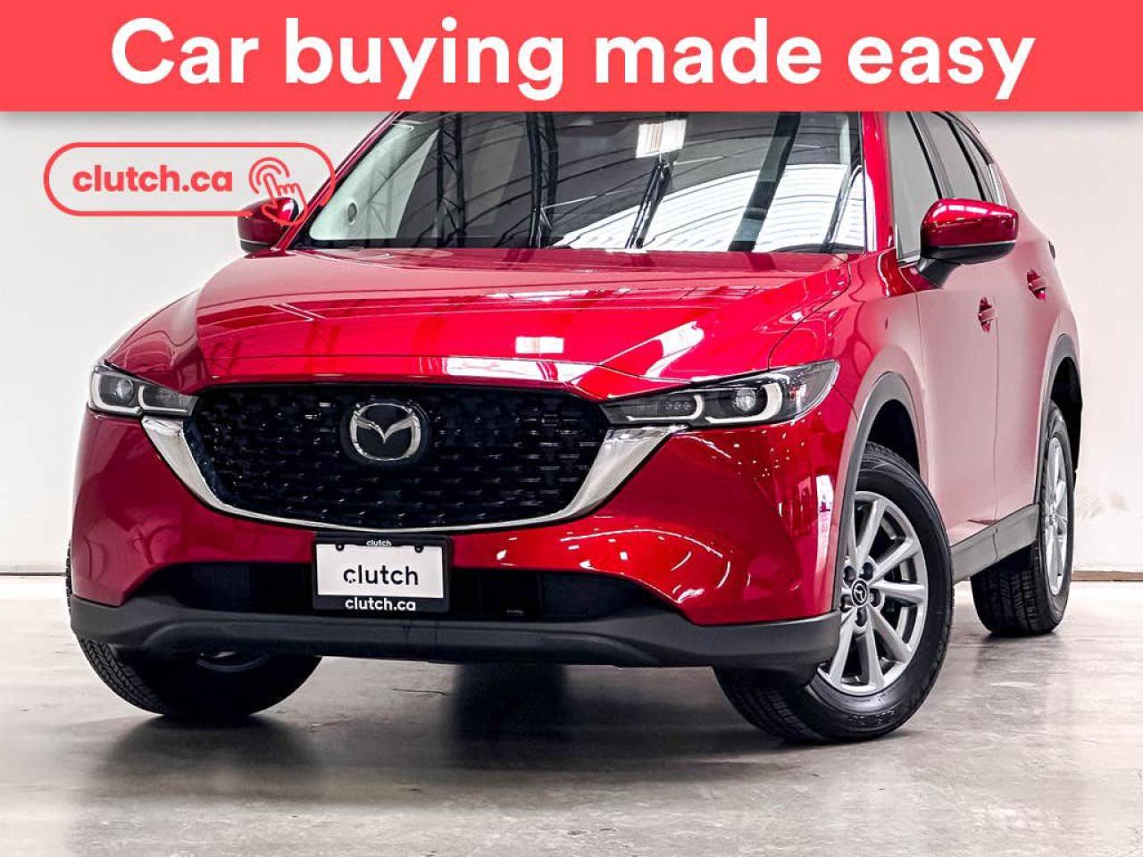 1 OWNER / Auto Dimming Rearview Mirror, Front Heated Seats, Climate Control and more!<br> <br>Clutch is the largest online used car retailer in Canada, delivering a seamless, hassle-free car-buying experience to drivers everywhere. Shop hundreds of used cars online, get the right one delivered to your door, and enjoy peace of mind with our optional 10-Day Money-Back Guarantee. How sweet is that? To learn more, visit clutch.ca.<br> <br>The top features for this 2023 Mazda CX-5 include:<br> <br>Power Tailgate/Hatch<br>Auto Dimming Rearview Mirror<br>Front Heated Seats<br>Climate Control<br>Bluetooth Music<br>Cruise Control<br>Adaptive Cruise Control<br>12V Outlet<br>Apple CarPlay<br>Android Auto<br>USB Input<br>Push Button Start<br>Lane Departure Warning<br>Blindspot Sensors<br>Heated Steering Wheel<br>Rain Sensing Wipers<br>Rear View Camera<br>Power Driver Seat<br>Power Passenger Seat<br> <br>Seamless home delivery - Delivery to your door in a matter of days. Available on select packages.<br> <br>Try it out for 10 days - If you do not like it, we will take it back. Available on select packages. <br> <br>Quality assured - All cars go through our rigorous 210-point inspection and reconditioning process.<br> <br>Peace of mind - Optional 3-month Standard Warranty, with additional warranty options available.<br> <br>Haggle-free - No haggling or hard sells.<br> <br>100% Transparency - Full inspection reports on every car, including high-res photography and a free Carfax report.<br> <br>Listed price is for cash purchase only and does not include taxes, Shipping Fees (if applicable), Delivery Fees (if applicable), government licensing fees. 10-day Money Back Guarantee, 3-month Standard Warranty, and home delivery are available with select packages.<br> <br>Previous Provincial Registrations:<br>Ontario<br> <br>Stock # 51456