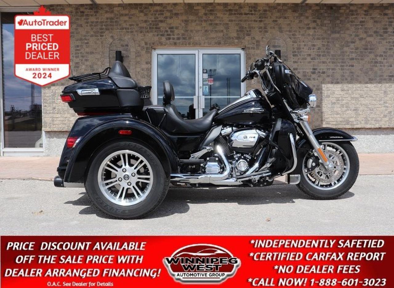 Used 2019 Harley-Davidson FLHTCUTG Tri Glide Ultra 114 M8 STAGE 1, LOTS EXTRAS/SHARP, BETTER THAN NEW for sale in Headingley, MB
