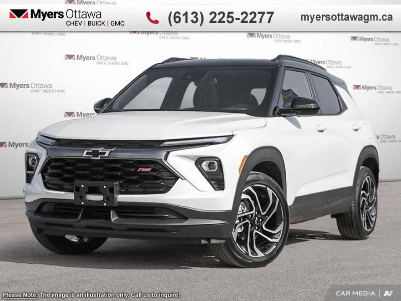 New 2025 Chevrolet TrailBlazer RS  RS, AWD, WHITE ON BLACK IN STOCK for sale in Ottawa, ON