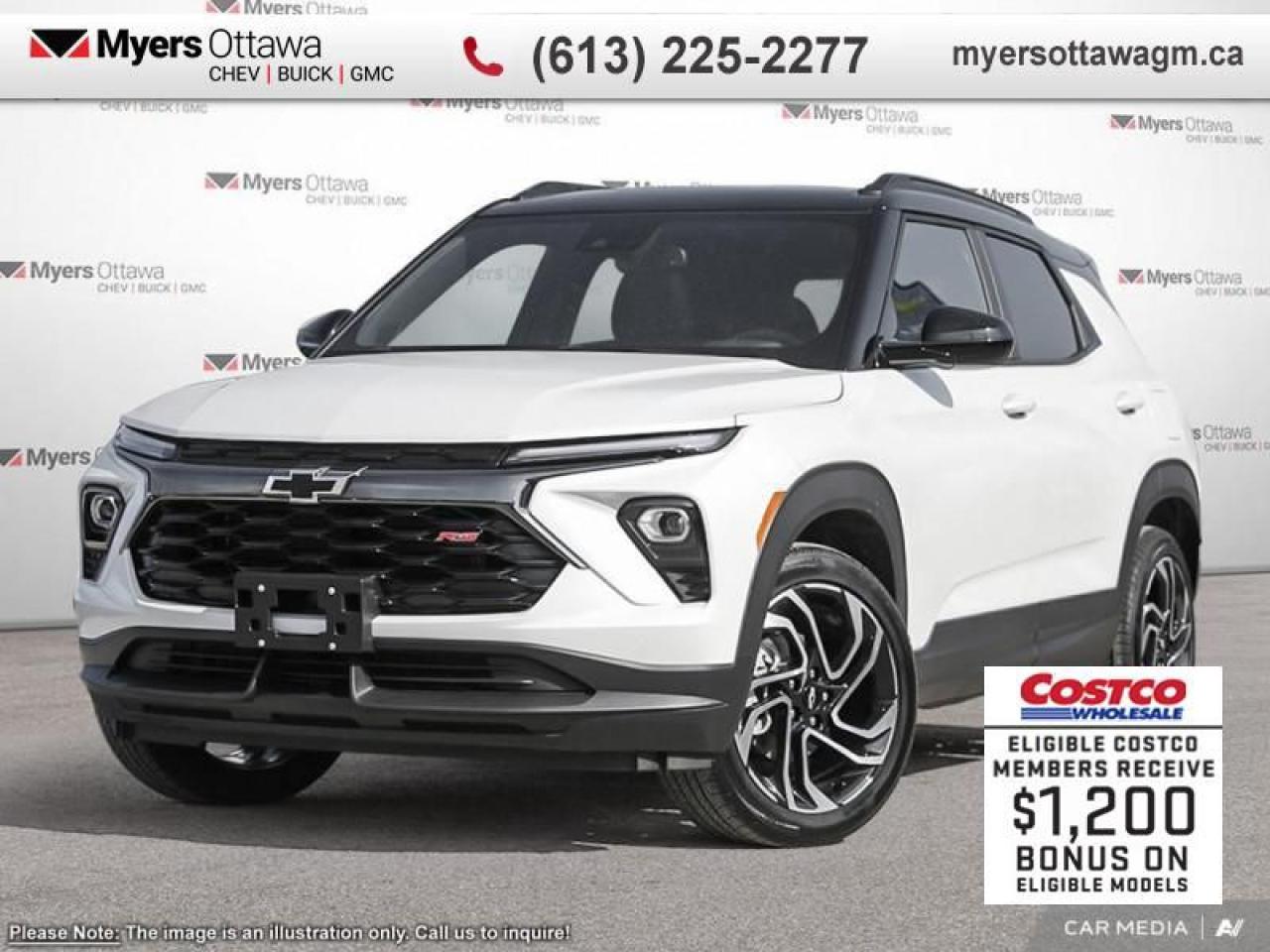 New 2025 Chevrolet TrailBlazer RS  RS, AWD, WHITE ON BLACK IN STOCK for sale in Ottawa, ON
