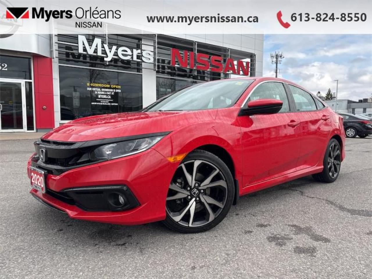 Used 2020 Honda Civic Sedan Sport  - Sunroof -  Heated Seats for sale in Orleans, ON