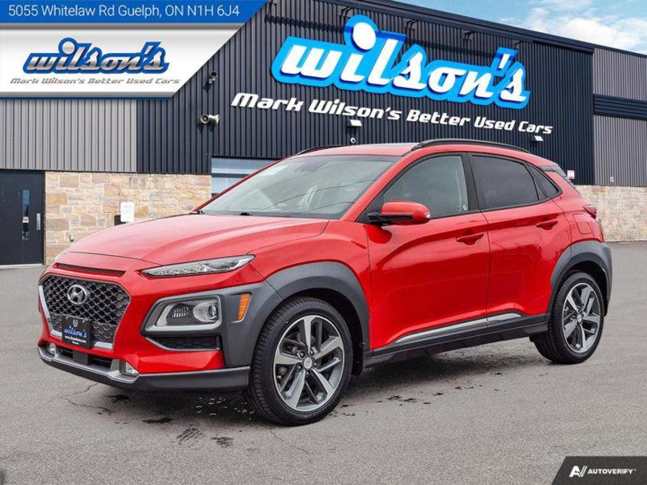 Used 2020 Hyundai KONA Ultimate AWD | Leather | Sunroof | Nav | HUD | Adaptive Cruise | Android Auto & CarPlay | New Tires for sale in Guelph, ON