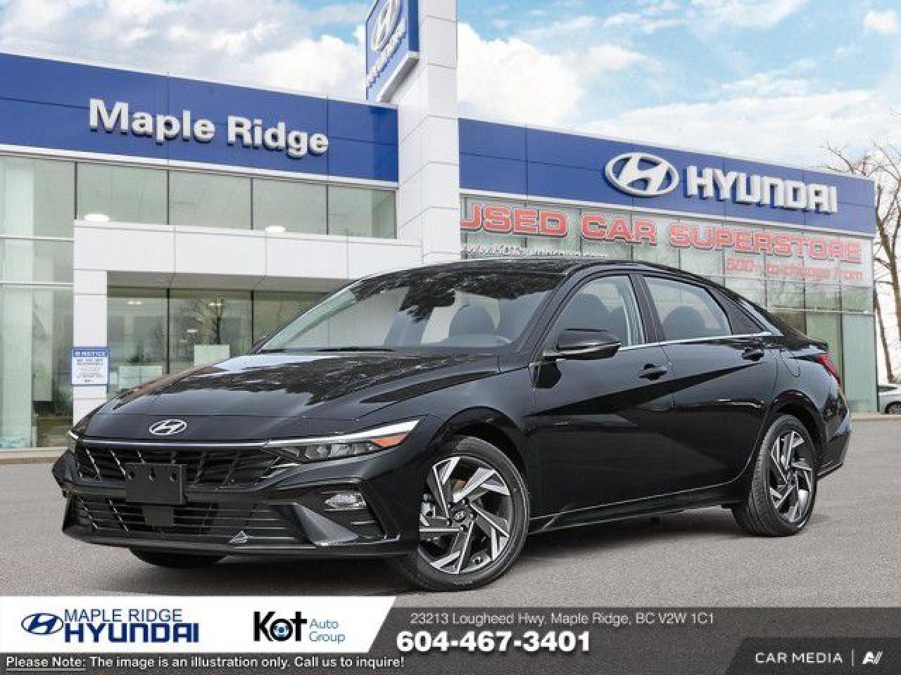 New 2025 Hyundai Elantra Luxury IVT w/Two-Tone Interior for sale in Maple Ridge, BC