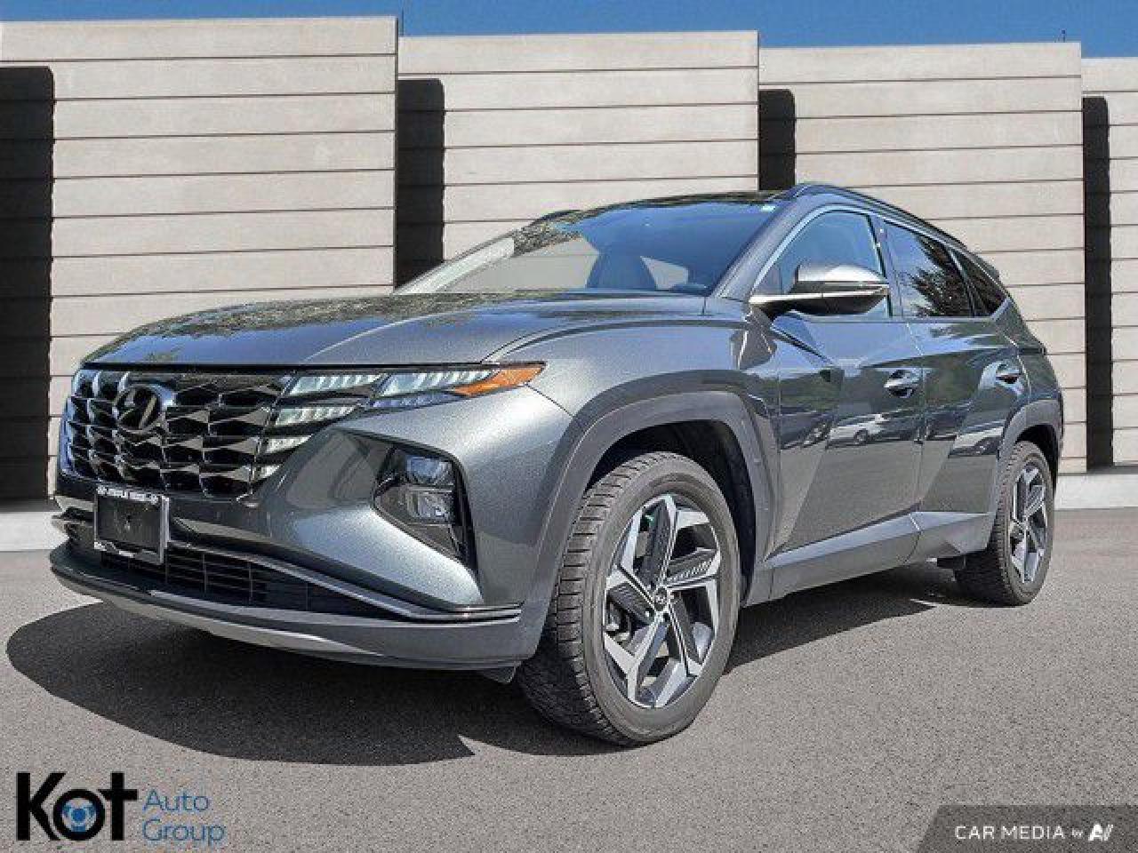 Used 2022 Hyundai Tucson Hybrid Luxury AWD! 10.25 INCH TOUCHSCREEN! NAV! PANO SUNROOF! REMOTE START! ANDROID AUTO! APPLE CARPLAY! HEATED & COOLED SEATS! BLIND SPOT! BACK UP CAM! ONE OWNER! ACCIDENT FREE! for sale in Maple Ridge, BC