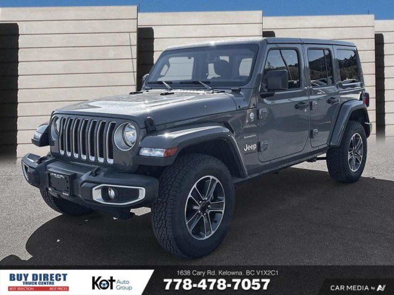 Used 2023 Jeep Wrangler Sahara AUTO, KEYLESS ENTRY, HARD TOP, FABRIC SEATS, BACK UP CAMERA, BLUETOOTH!!!! for sale in Kelowna, BC