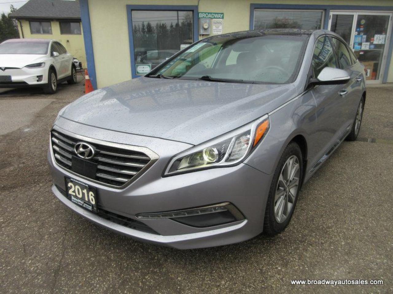 Used 2016 Hyundai Sonata LOADED LIMITED-EDITION 5 PASSENGER 2.4L - DOHC.. DRIVE-MODE-SELECT.. NAVIGATION.. LEATHER.. HEATED SEATS & WHEEL.. POWER SUNROOF.. for sale in Bradford, ON