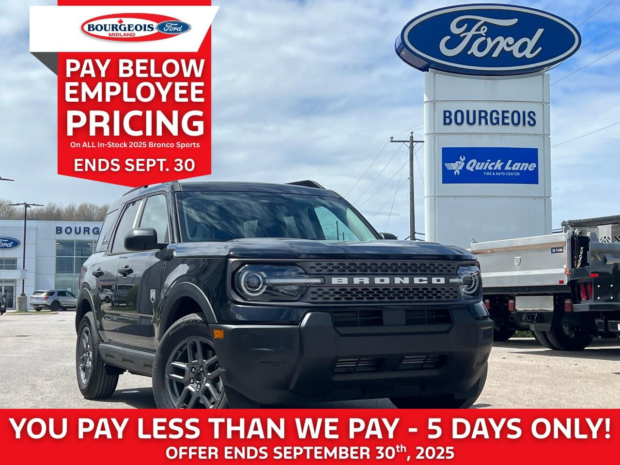 New 2025 Ford Bronco Sport Big Bend 4x4 for sale in Midland, ON