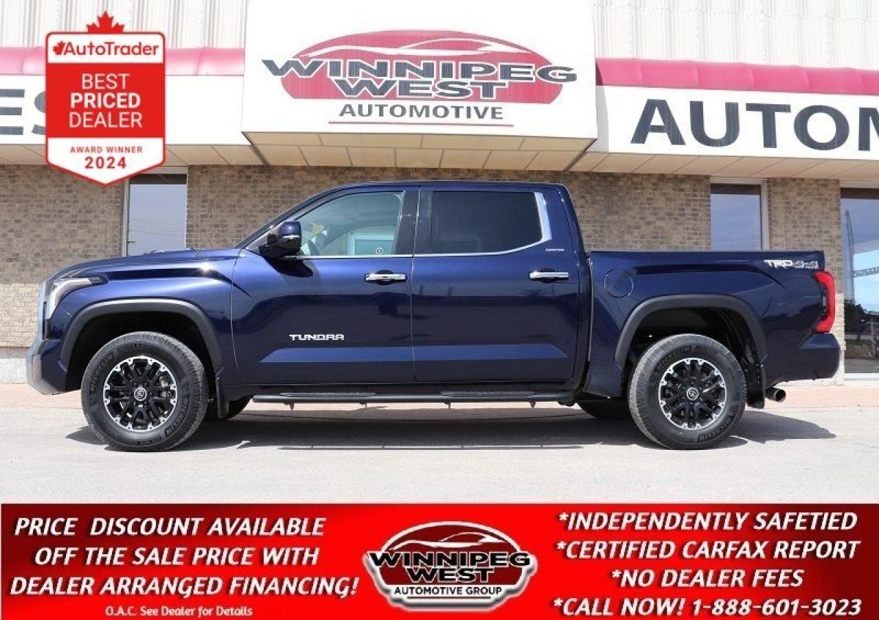 Used 2022 Toyota Tundra CREWMAX LIMITED HYBRID 4x4, ALL OPTIONS, AS NEW! for sale in Headingley, MB