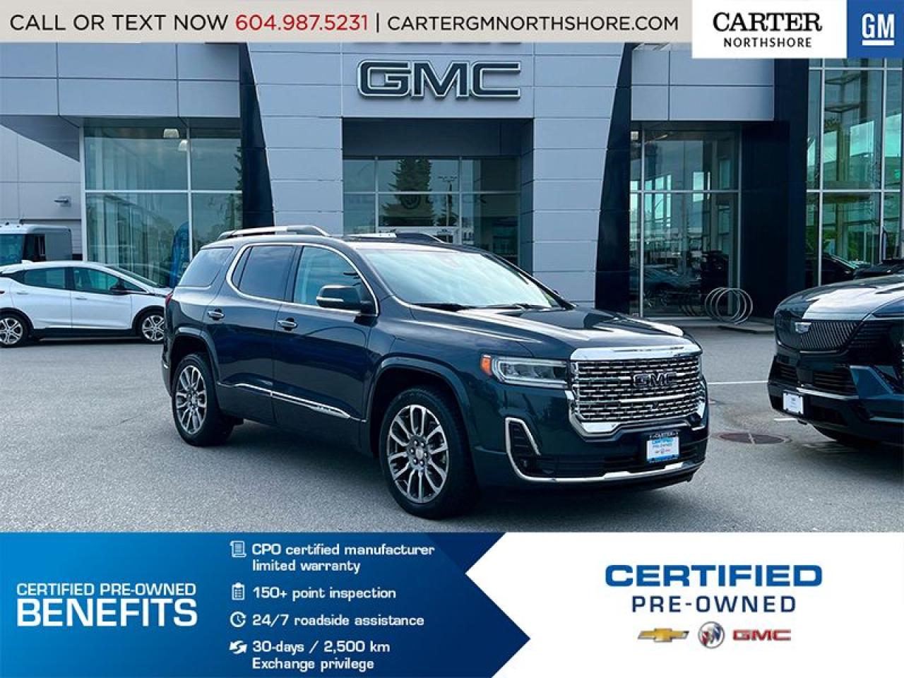 Used 2021 GMC Acadia Denali AWD/FINANCE 4.99% for 24mo for sale in North Vancouver, BC