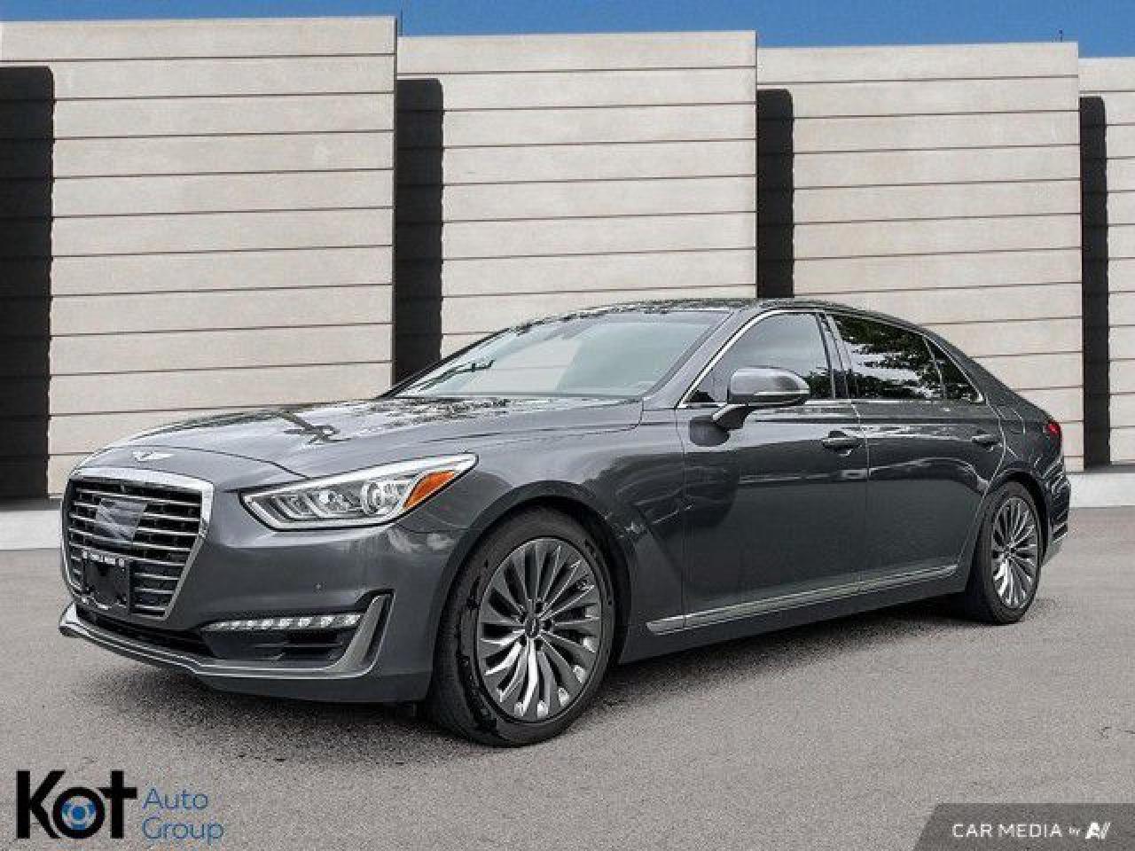 Used 2017 Genesis G90 4dr Sdn 5.0L Ultimate! FULLY LOADED! SUNROOF! NAV! HEAD UP DISPLAY! 420 HORSEPOWER! HEATED & COOLED SEATS! REAR SEAT ENTERTAINMENT! BACK UP CAM! BLIND SPOT! ACCIDENT FREE! BEAUTY UNIT! for sale in Maple Ridge, BC