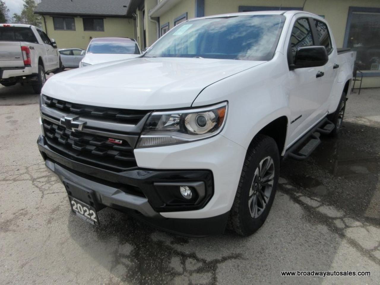 2022 Chevrolet Colorado LOADED Z71-EDITION 5 PASSENGER 3.6L - V6.. 4X4.. CREW-CAB.. SHORTY.. NAVIGATION.. LEATHER.. HEATED SEATS & WHEEL.. BACK-UP CAMERA..