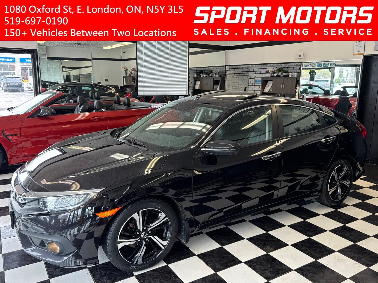Used 2017 Honda Civic Touring+Adaptive Cruise+Lane Keep+Roof+RemoteStart for sale in London, ON