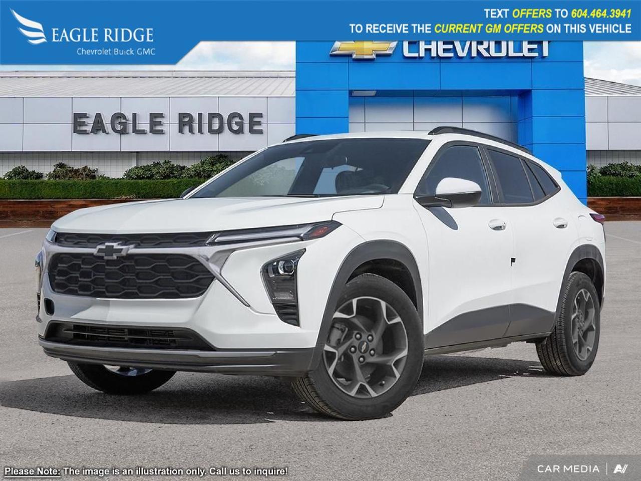 New 2025 Chevrolet Trax LT heated front seats, start/stop functionality, emergency braking, forward collision alert, front pedestrian braking, lane keep assist, USB ports, Apple CarPlay, and Android Auto. for sale in Coquitlam, BC
