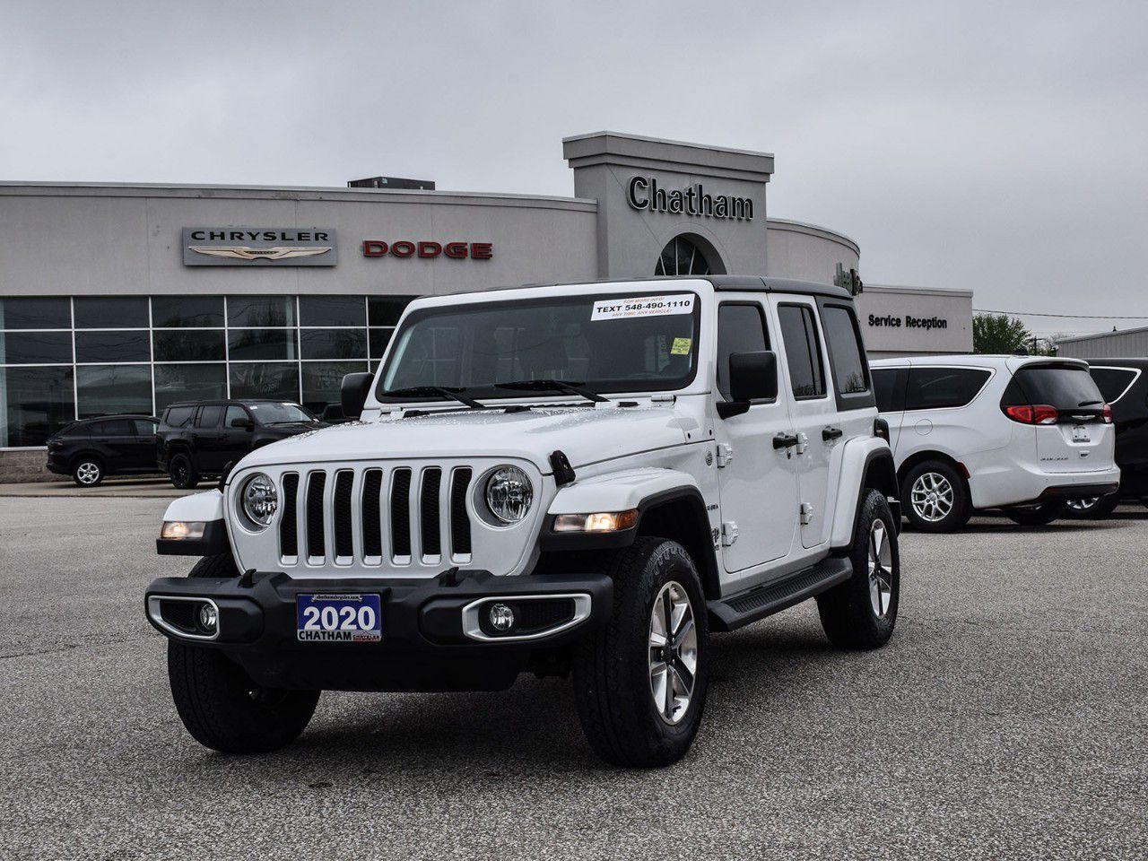 Used 2020 Jeep Wrangler Unlimited Sahara 4X4 for sale in Chatham, ON