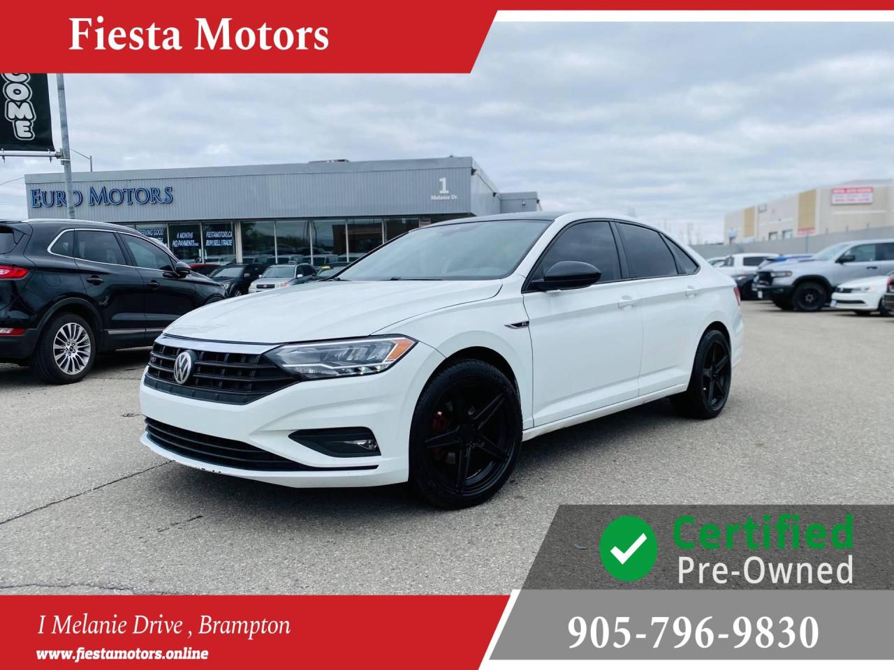 Used 2019 Volkswagen Jetta R-LINE, AUTO, LEATHER, BACKUP CAMEREA, BLUETOOTH, SUNROOF, 1 YEAR POWERTRAIN WARRANTY - UNLIMITED KMS INCLUDED! for sale in Brampton, ON